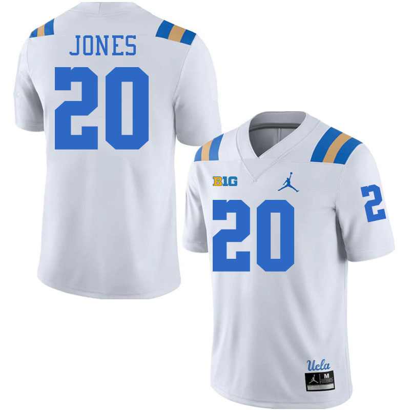 Men #20 Cameron Jones UCLA Bruins College Football Jerseys Stitched-White